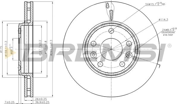 Bremsi CD7726V - Discofreno autozon.pro