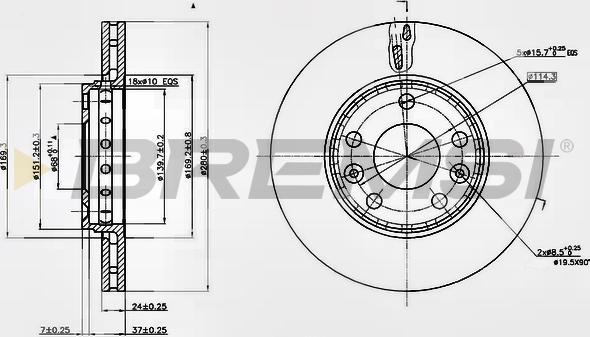 Bremsi CD7728V - Discofreno autozon.pro