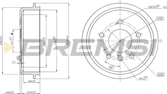 Bremsi CR5433 - Tamburo freno autozon.pro