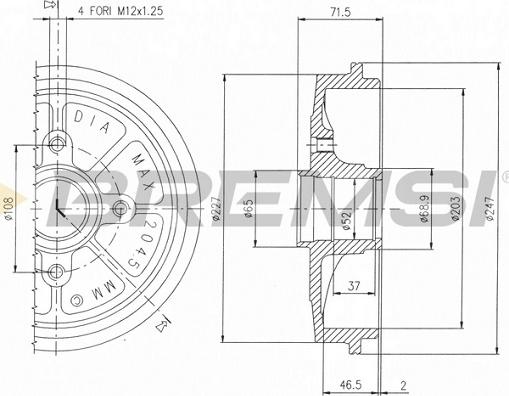 Bremsi CR5472 - Tamburo freno autozon.pro