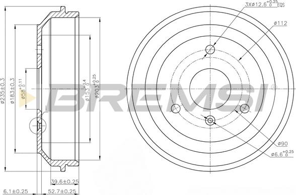 Bremsi CR5598 - Tamburo freno autozon.pro