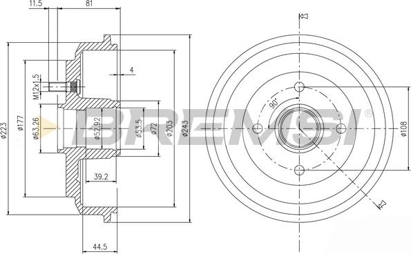 Bremsi CR5644 - Tamburo freno autozon.pro