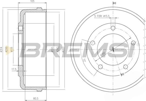 Bremsi CR5646 - Tamburo freno autozon.pro