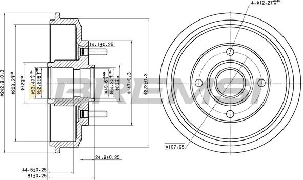 Bremsi CR5654 - Tamburo freno autozon.pro