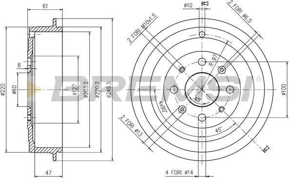 Bremsi CR5656 - Tamburo freno autozon.pro