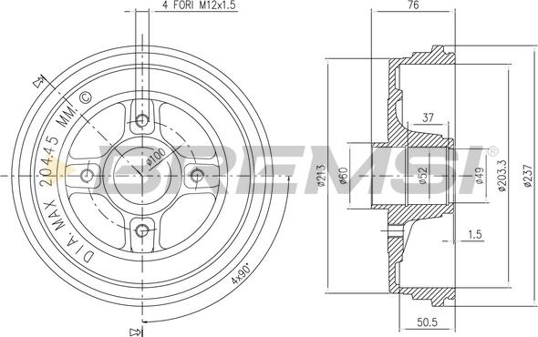 Bremsi CR5652 - Tamburo freno autozon.pro