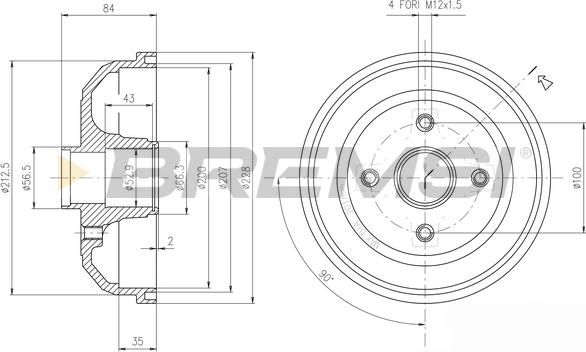 Bremsi CR5600 - Tamburo freno autozon.pro