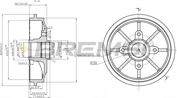 Bremsi CR5637 - Tamburo freno autozon.pro