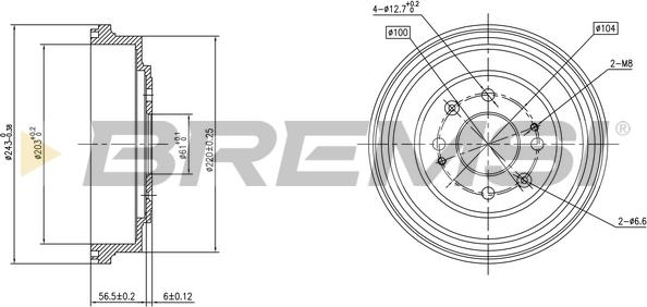 Bremsi CR5629 - Tamburo freno autozon.pro