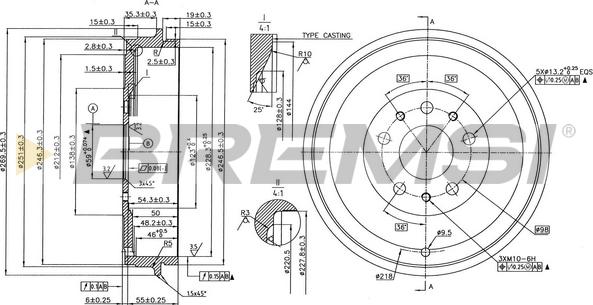 Bremsi CR5005 - Tamburo freno autozon.pro