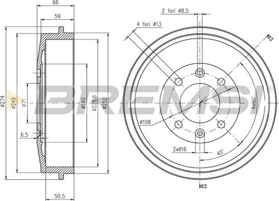 Bremsi CR5146 - Tamburo freno autozon.pro