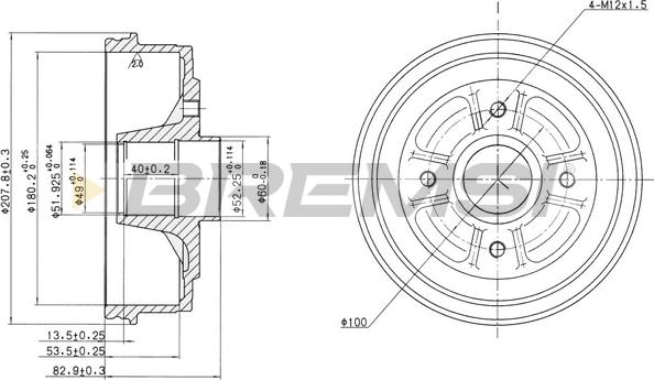 Bremsi CR5168 - Tamburo freno autozon.pro