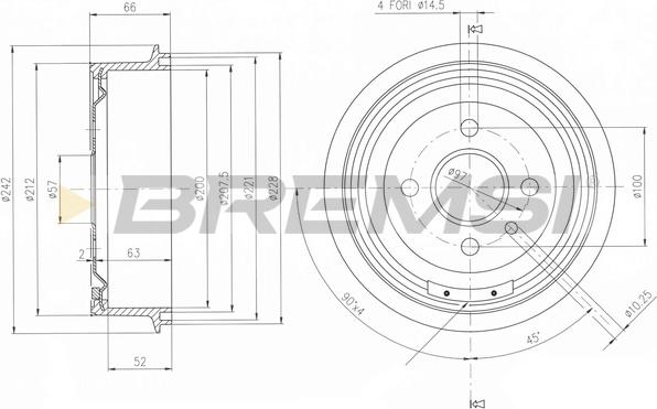 Bremsi CR5138 - Tamburo freno autozon.pro