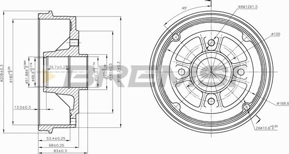 Bremsi CR5395 - Tamburo freno autozon.pro