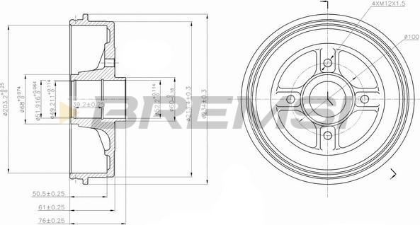 Bremsi CR5396 - Tamburo freno autozon.pro