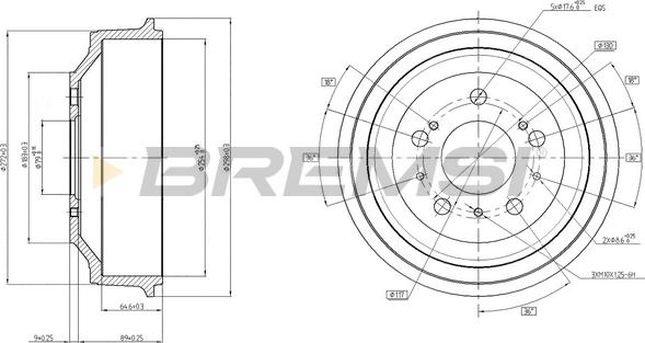 Bremsi CR5255 - Tamburo freno autozon.pro