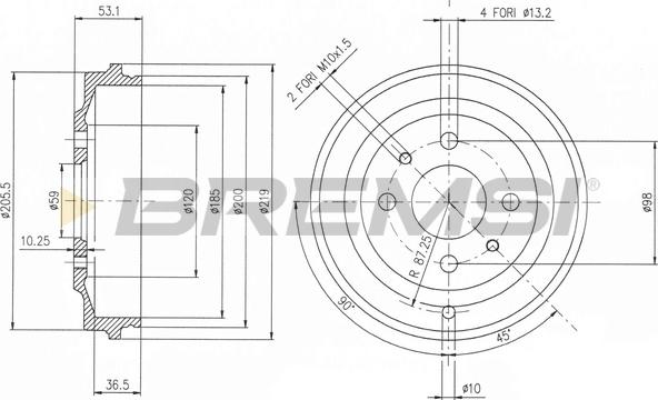 Bremsi CR5268 - Tamburo freno autozon.pro