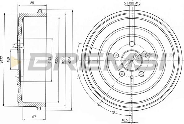 Bremsi CR5262 - Tamburo freno autozon.pro