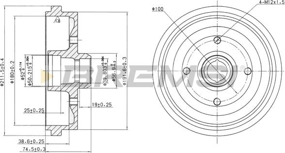 Bremsi CR5226 - Tamburo freno autozon.pro