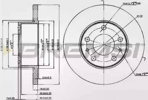 Bremsi DB0195S - Discofreno autozon.pro