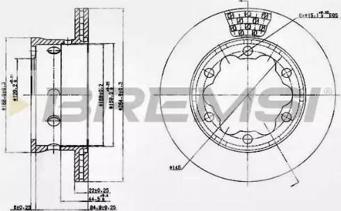 Bremsi DB0191V - Discofreno autozon.pro