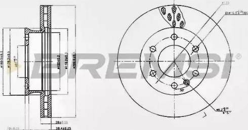 Bremsi DB0310V - Discofreno autozon.pro