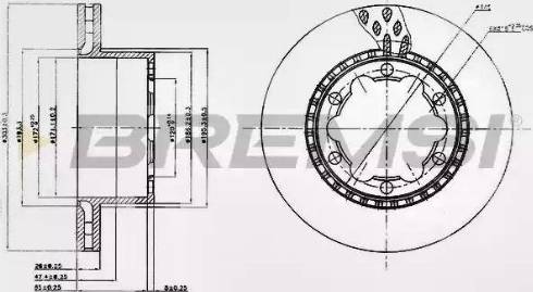 Bremsi DB0312V - Discofreno autozon.pro