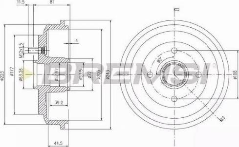 Bremsi DR5644 - Tamburo freno autozon.pro