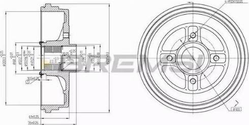 Bremsi DR5665 - Tamburo freno autozon.pro