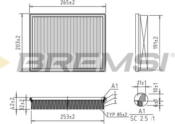 Bremsi FA0400 - Filtro aria autozon.pro