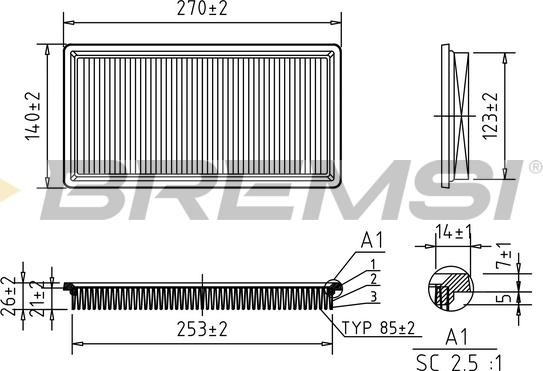 Bremsi FA0547 - Filtro aria autozon.pro