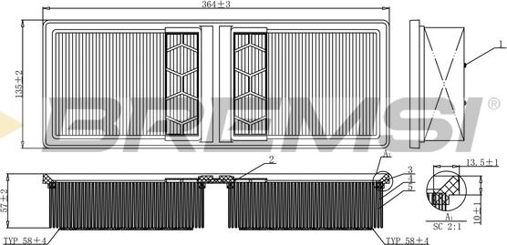 Bremsi FA0554 - Filtro aria autozon.pro