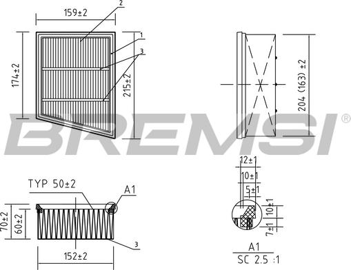 Bremsi FA0556 - Filtro aria autozon.pro