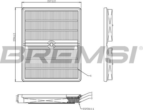 Bremsi FA0553 - Filtro aria autozon.pro