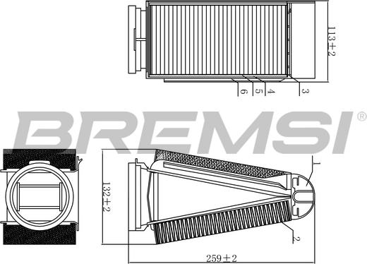 Bremsi FA0589 - Filtro aria autozon.pro