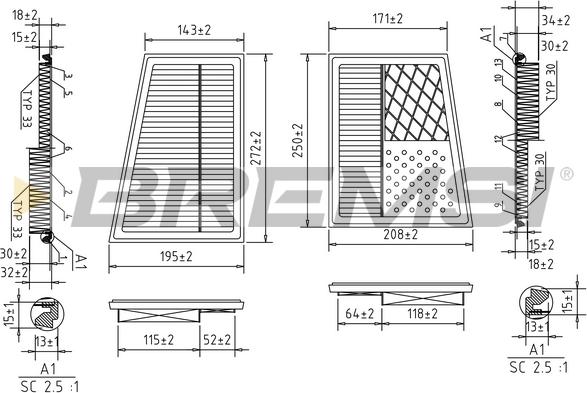 Bremsi FA0536 - Filtro aria autozon.pro