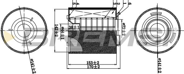 Bremsi FA0538 - Filtro aria autozon.pro