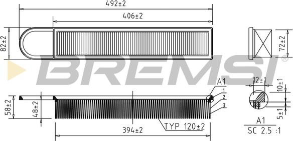 Bremsi FA0533 - Filtro aria autozon.pro