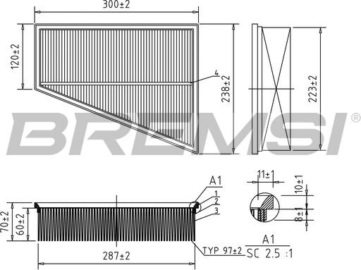 Bremsi FA0532 - Filtro aria autozon.pro