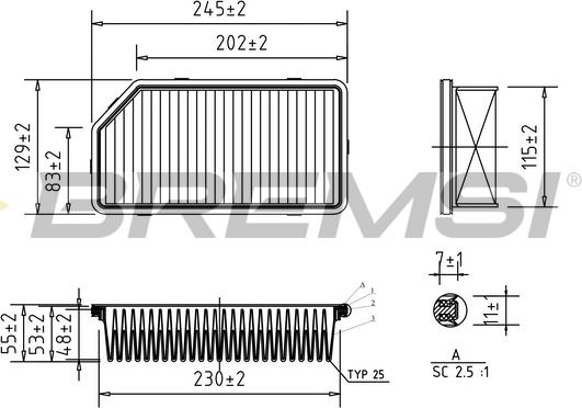 Bremsi FA0537 - Filtro aria autozon.pro