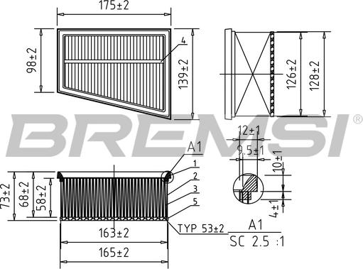 Bremsi FA0644 - Filtro aria autozon.pro