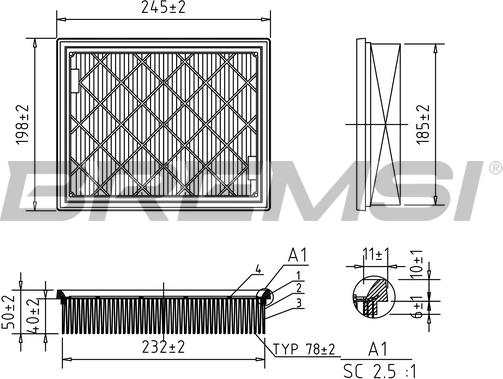 Bremsi FA0603 - Filtro aria autozon.pro