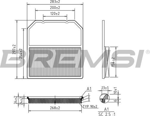 Bremsi FA0619 - Filtro aria autozon.pro