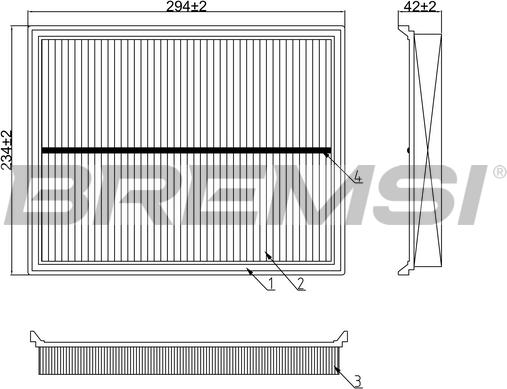 Bremsi FA0618 - Filtro aria autozon.pro