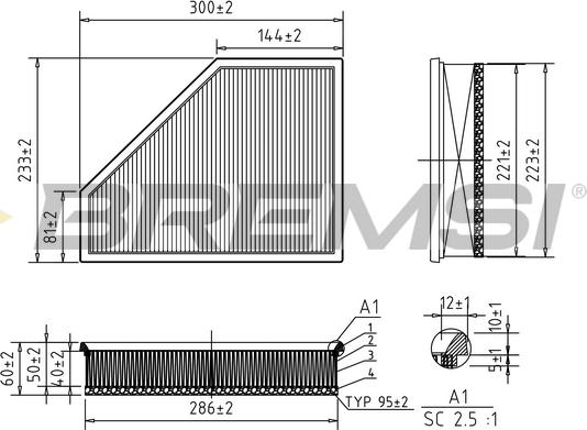 Bremsi FA0623 - Filtro aria autozon.pro