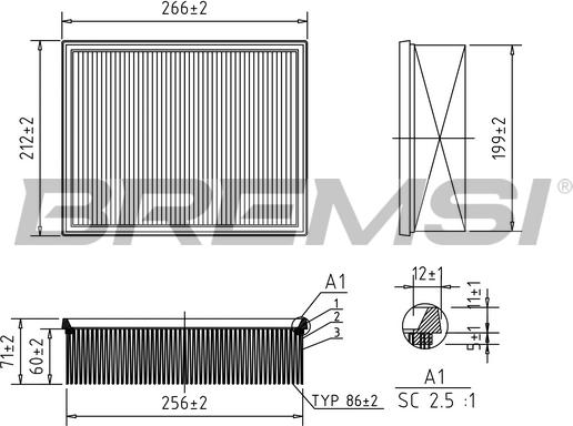 Bremsi FA0119 - Filtro aria autozon.pro