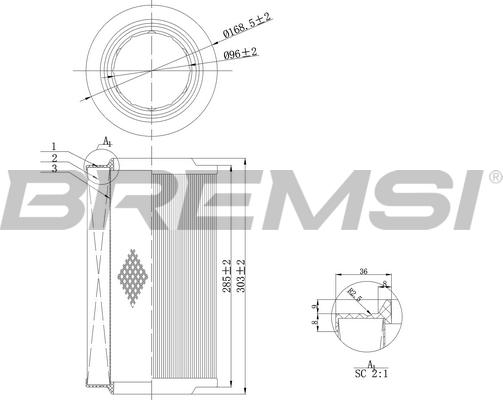 Bremsi FA0115 - Filtro aria autozon.pro