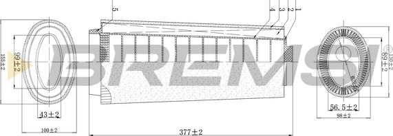 Bremsi FA0124 - Filtro aria autozon.pro