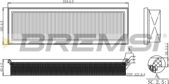 Bremsi FA0121 - Filtro aria autozon.pro