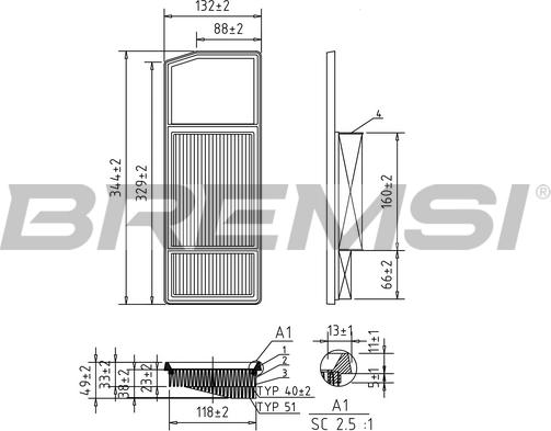 Bremsi FA0207 - Filtro aria autozon.pro